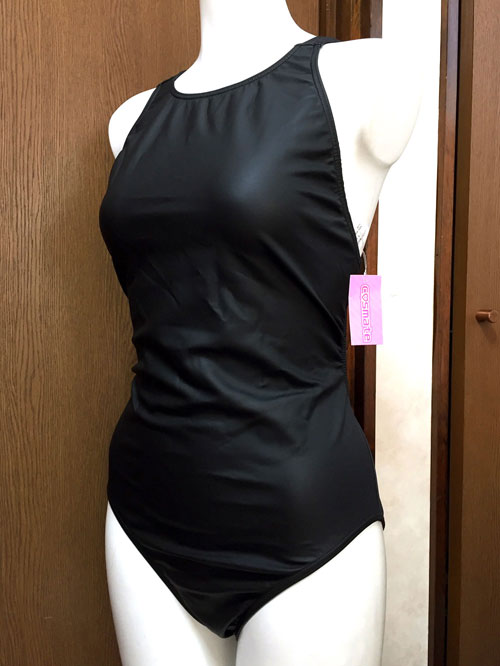 新品・激レア【スポーツ・競泳水着】COSMATE(コスメイト)つや消しマット DXラバー競泳水着 黒 3Lサイズ 日本製
