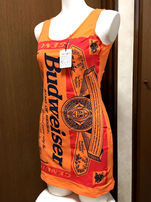 新品・激レア【ボディコン・レースクイーン】バドガール ボディコン ワンピース コスチューム オレンジ M-Lサイズ 日本製