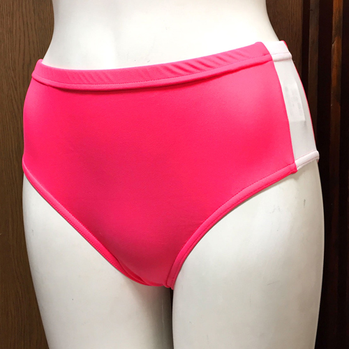 新品【体操着・ブルマ】柔らか2wayストレッチ ライン入り陸上ブルマ ピンク×白 Mサイズ 日本製