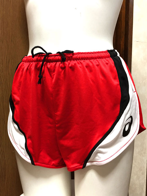 新品【スポーツ・陸上ウエア】asics(アシックス)レディース 女子用 ランニングパンツ インナー付き 赤  Lサイズ