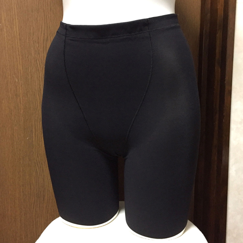 【レディース・補正下着】ユニクロ マット感ある薄手ストレッチ!シンプルすっきり ガードル 黒 Lサイズ
