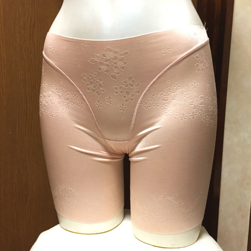 【レディース・補正下着】NBF 目指せ小尻美人!つやつや光沢輝く ガードル ピンク 70サイズ