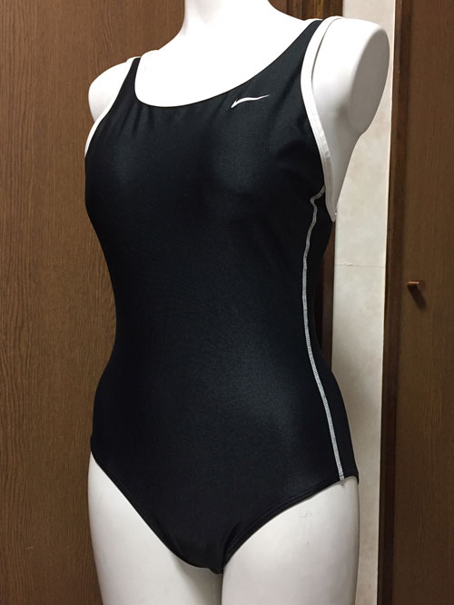 【スポーツ・競泳水着】NIKE(ナイキ)スイムウエア ネイビー×白パイピングとステッチ レディースXLサイズ